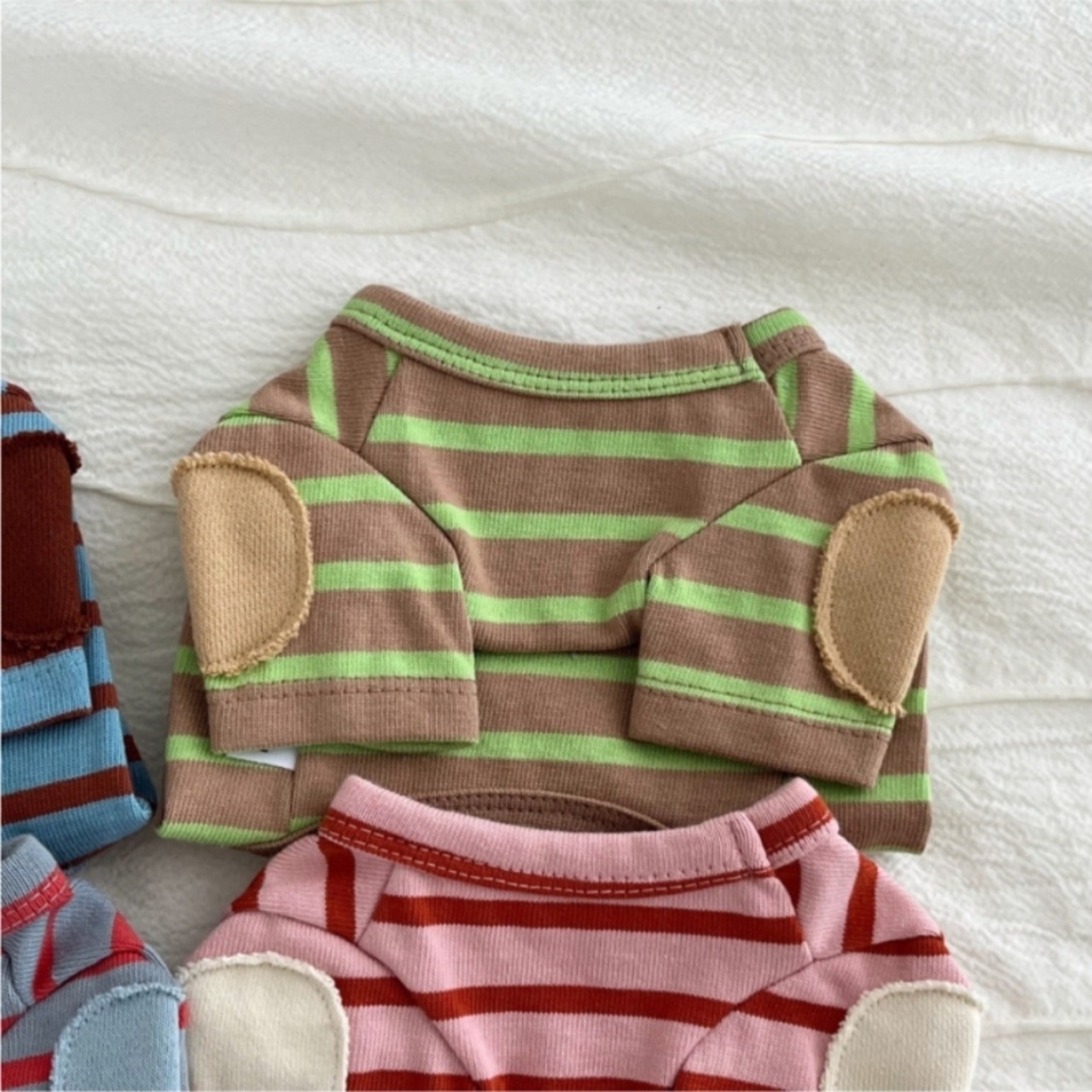 予約【pecoramou select】MAMAN PATCH STRIPE T-SHIRT