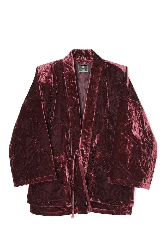 GLLITER VELVET QUILTING HANTEN BURGUNDY