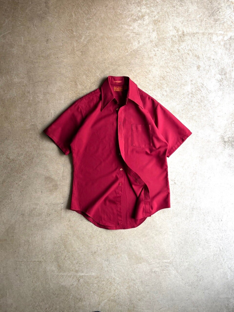日本製 70's Sears KINGS ROAD PERMA-PREST ”TEXTURED POLYESTER SHIRT”