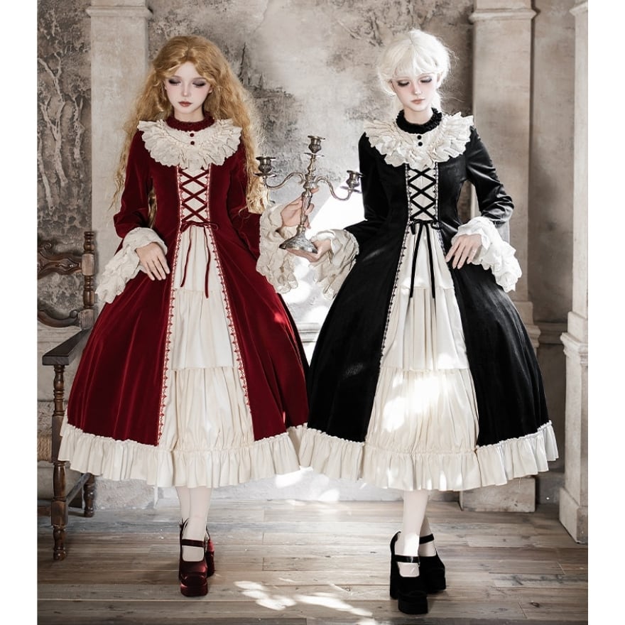 ゴスロリ ミニハット リボン付きクラシカルロリータ ヘッドドレス