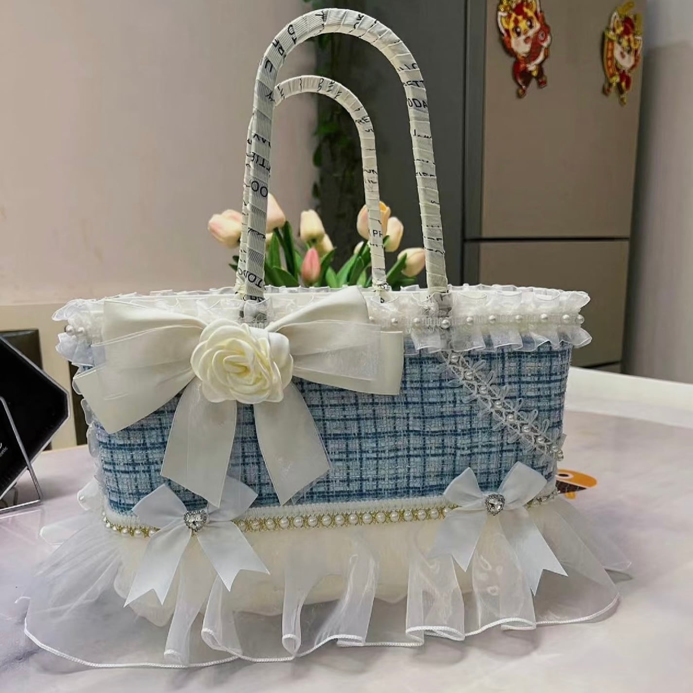 プリンセスローズのツイードキャリー 00606