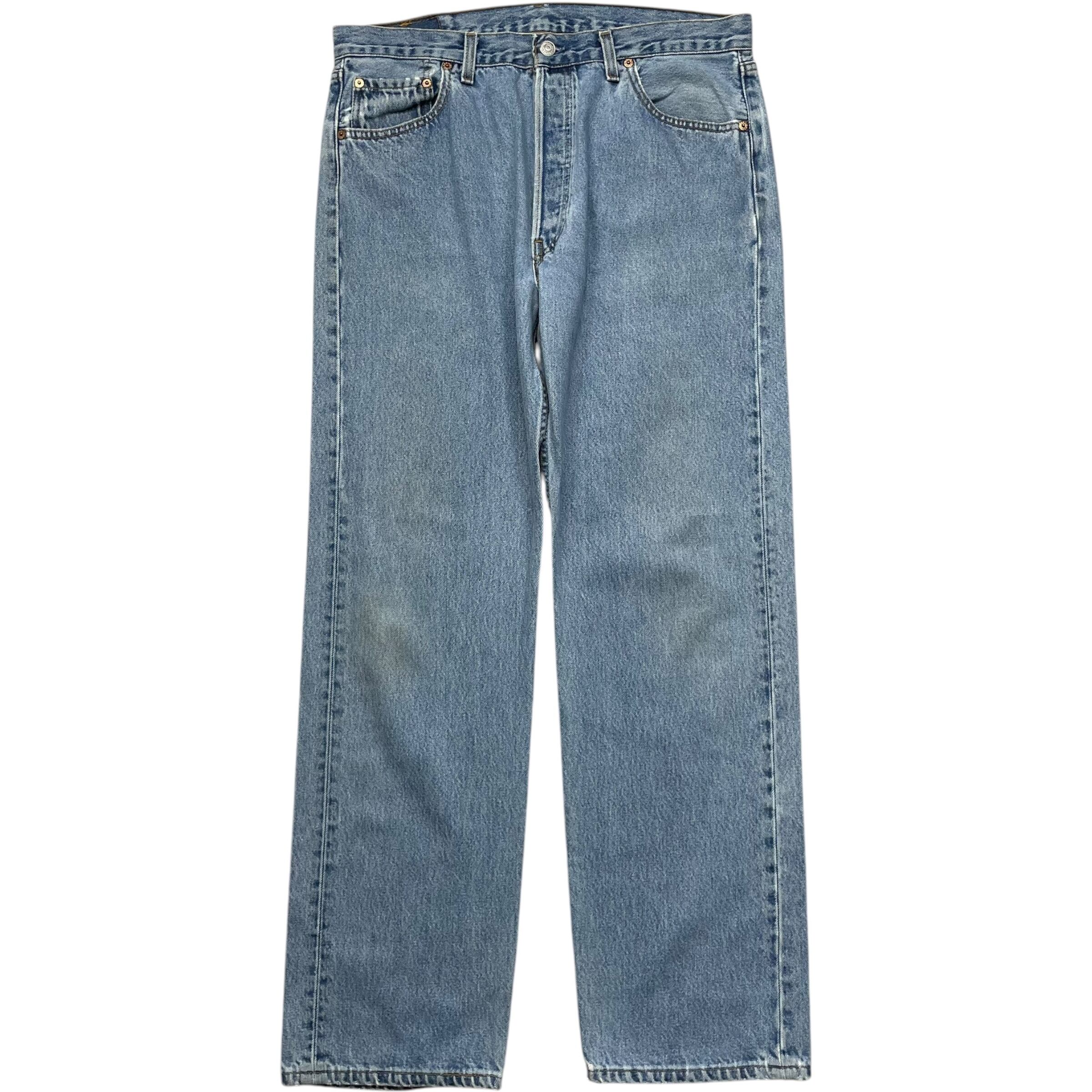 《実寸 W35L31》 Levi's リーバイス 501 デニムパンツ ストレート ボタンフライ USA製 90年代 vintage no.7166