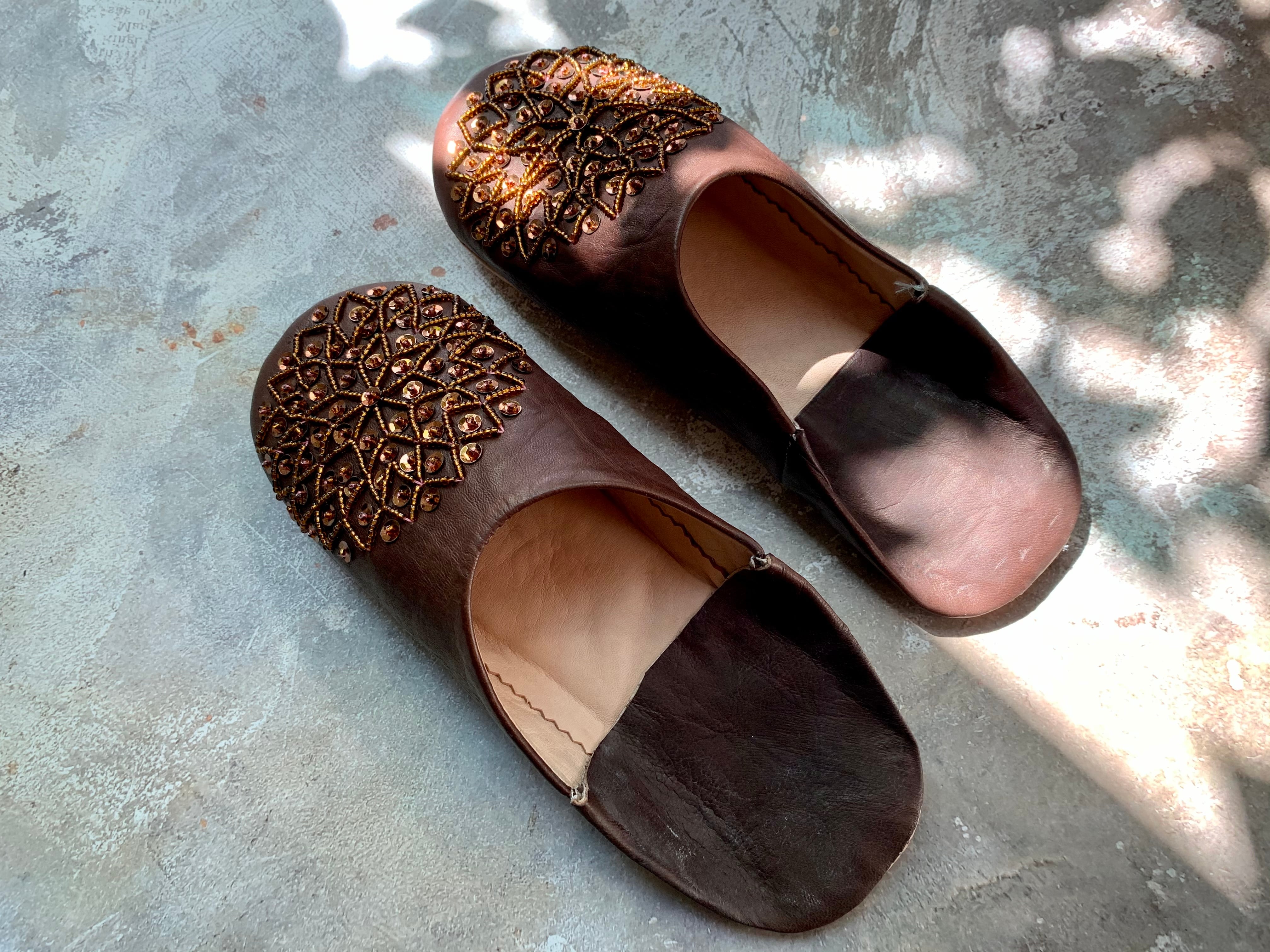 モロッコキラキラバブーシュ