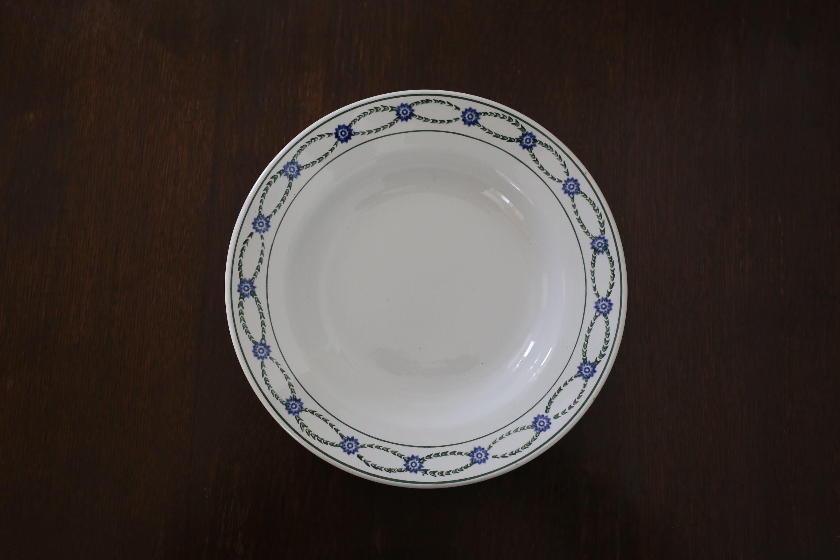 フランスアンティーク St.amand サンタマン 青い鳥のプレート 3枚