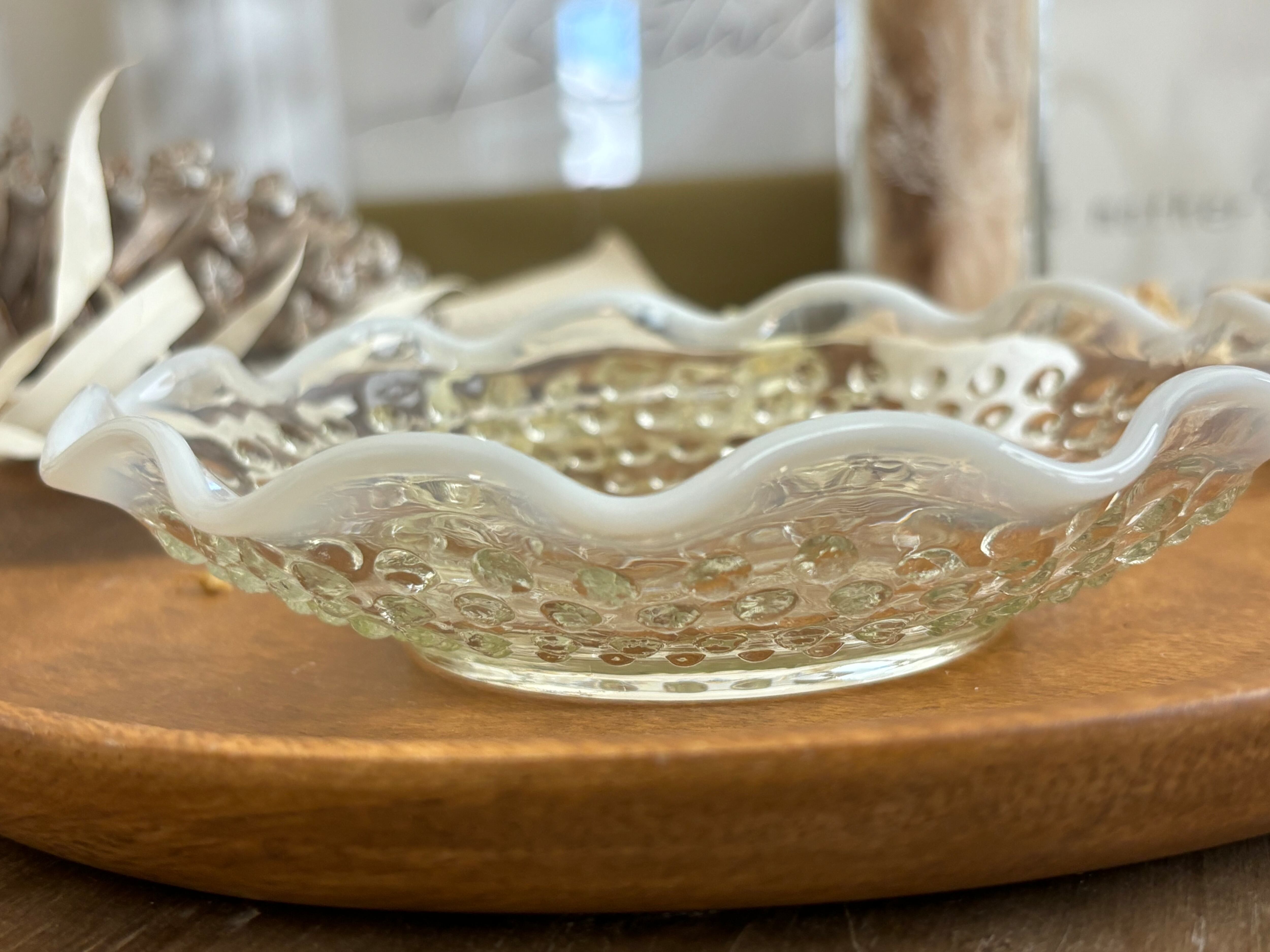 アンカーホッキング ホブネイルミルクガラスボウル | アンティーク