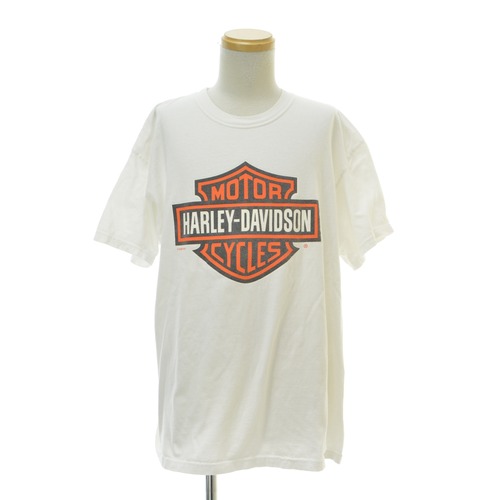 HARLEY DAVIDSON / ハーレーダビッドソン00s Rossiter's エンブレムロゴ半袖Tシャツ