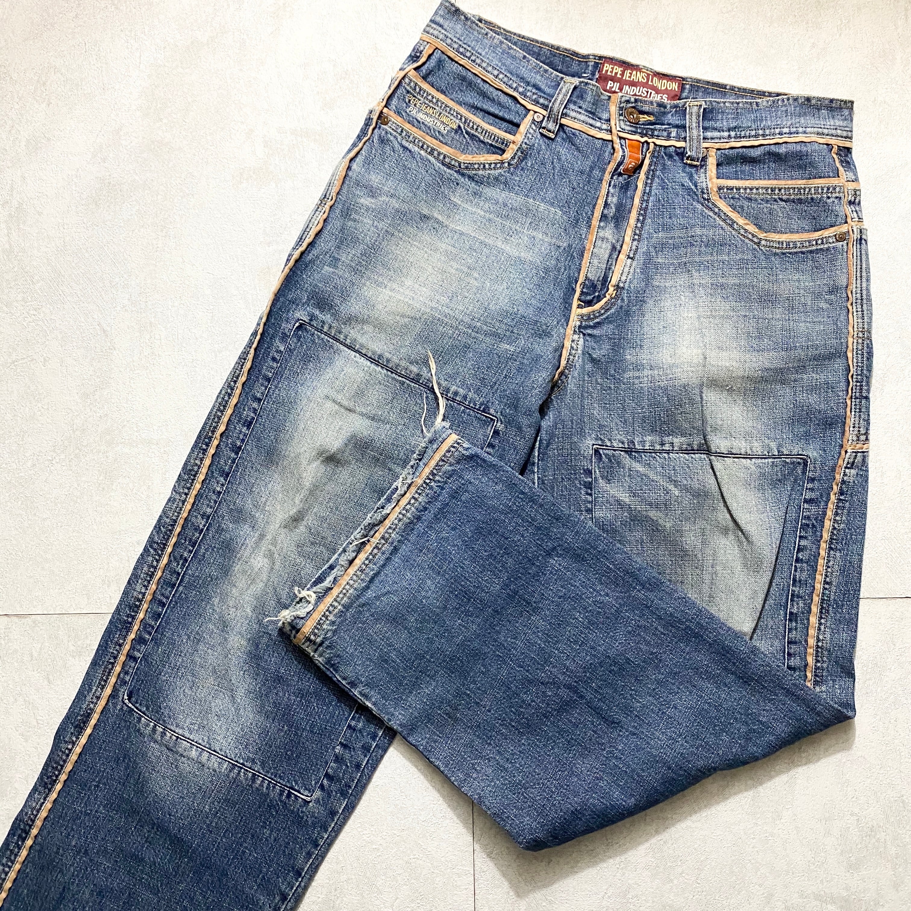 old PEPE JEANS piping denim pants | NOIR ONLINE