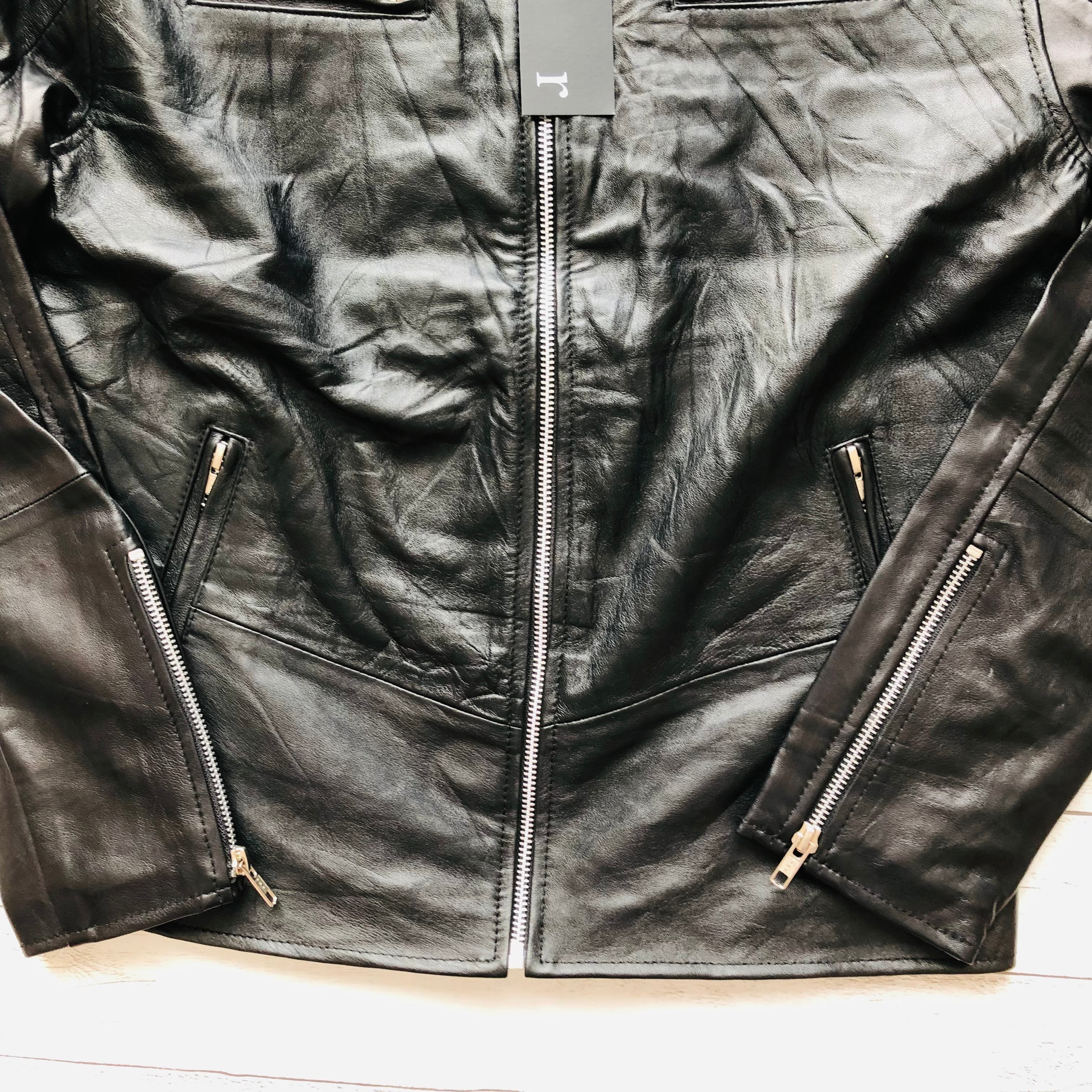M 本革レザー シングルライダースジャケット リアルレザー 革ジャン