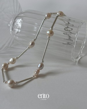 (#0164) linear baroque necklace