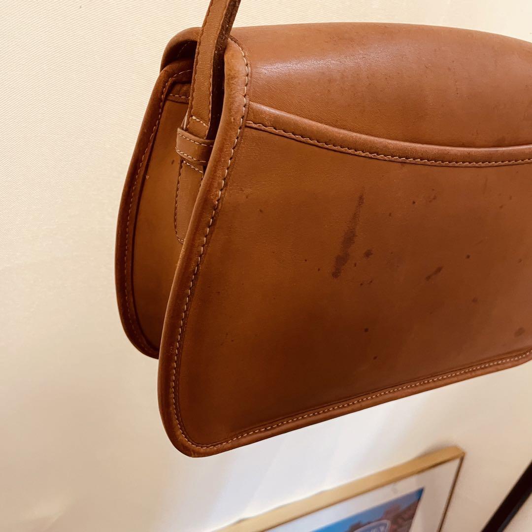 良品 OLD COACH オールドコーチ レザー ショルダー バッグ ナチュラル