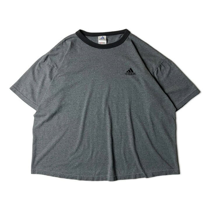 90s USA製 adidas パフォーマンス ロゴ 刺繍 半袖 Tシャツ XL