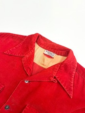 40s MOHAWK CORDUROY OPEN COLLAR SHIRT Size L