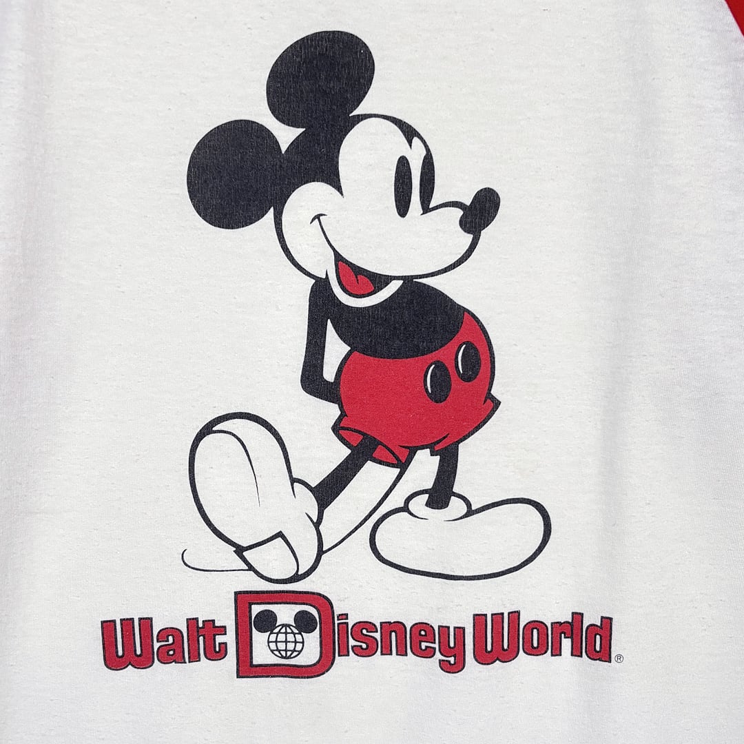 80s ミッキーマウス 白足 USA製 ヴィンテージ Tシャツ ディズニー