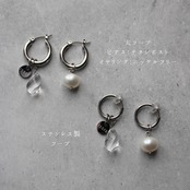crystal and pearl hoop