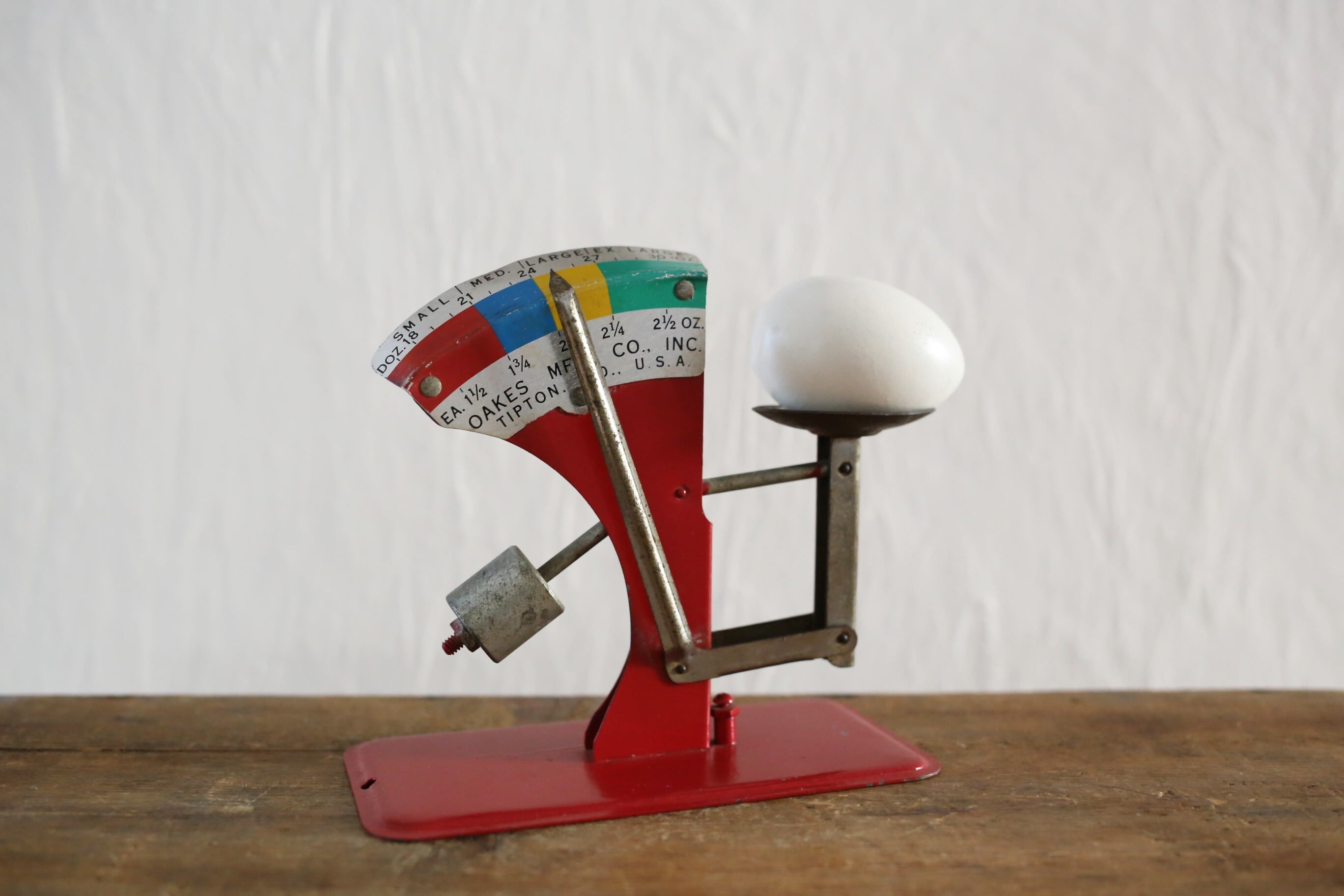 アンティーク ヴィンテージ エッグスケール made in U.S.A. 木製タマゴ付き N-02089