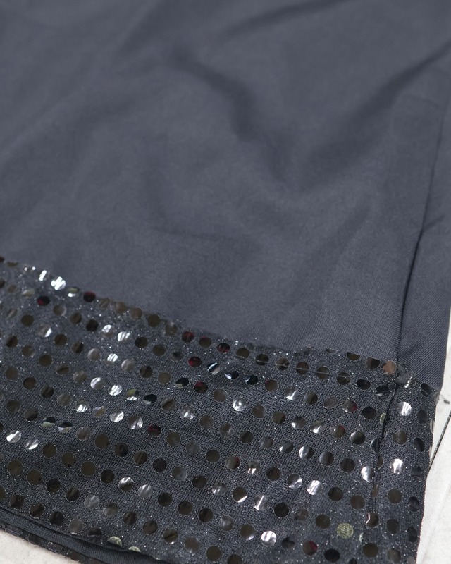 hem sequins wide flare slacks