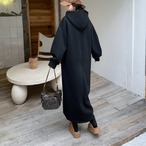Plus Size Long Hooded Sweatshirt Dress (ME343)