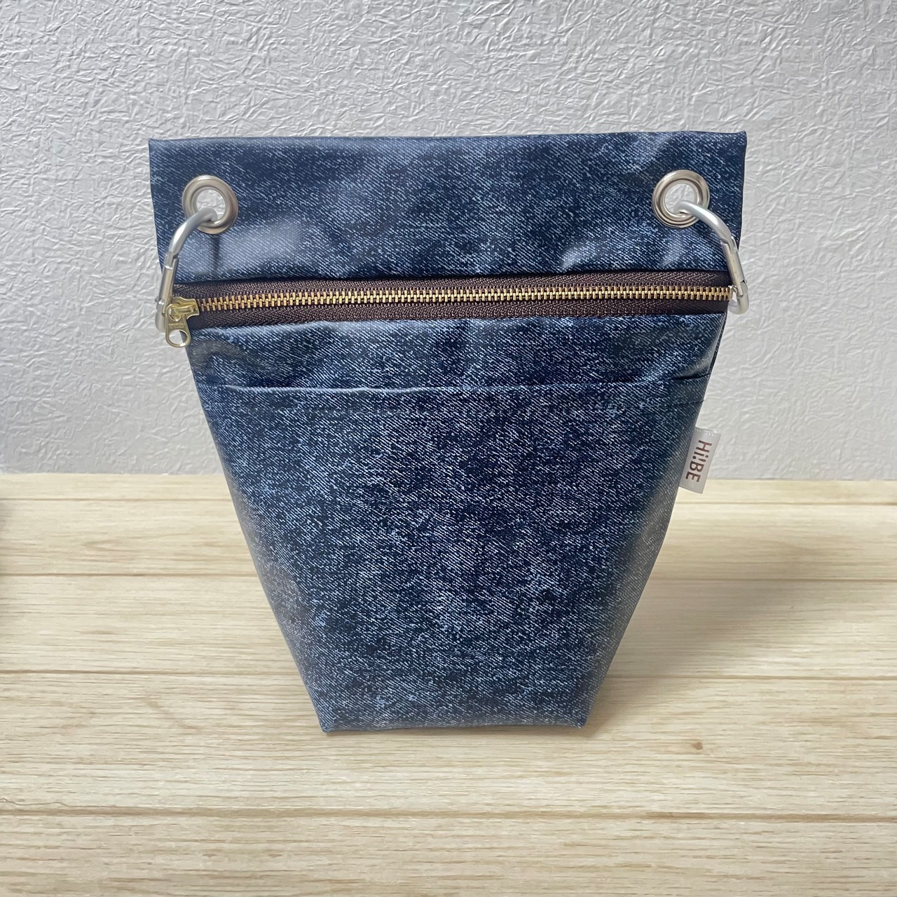 【Lサイズ】ダークデニム・Fブラウン|BIG消臭ポーチ★小型犬・多頭飼い〜中・大型犬 うんち回収 排泄