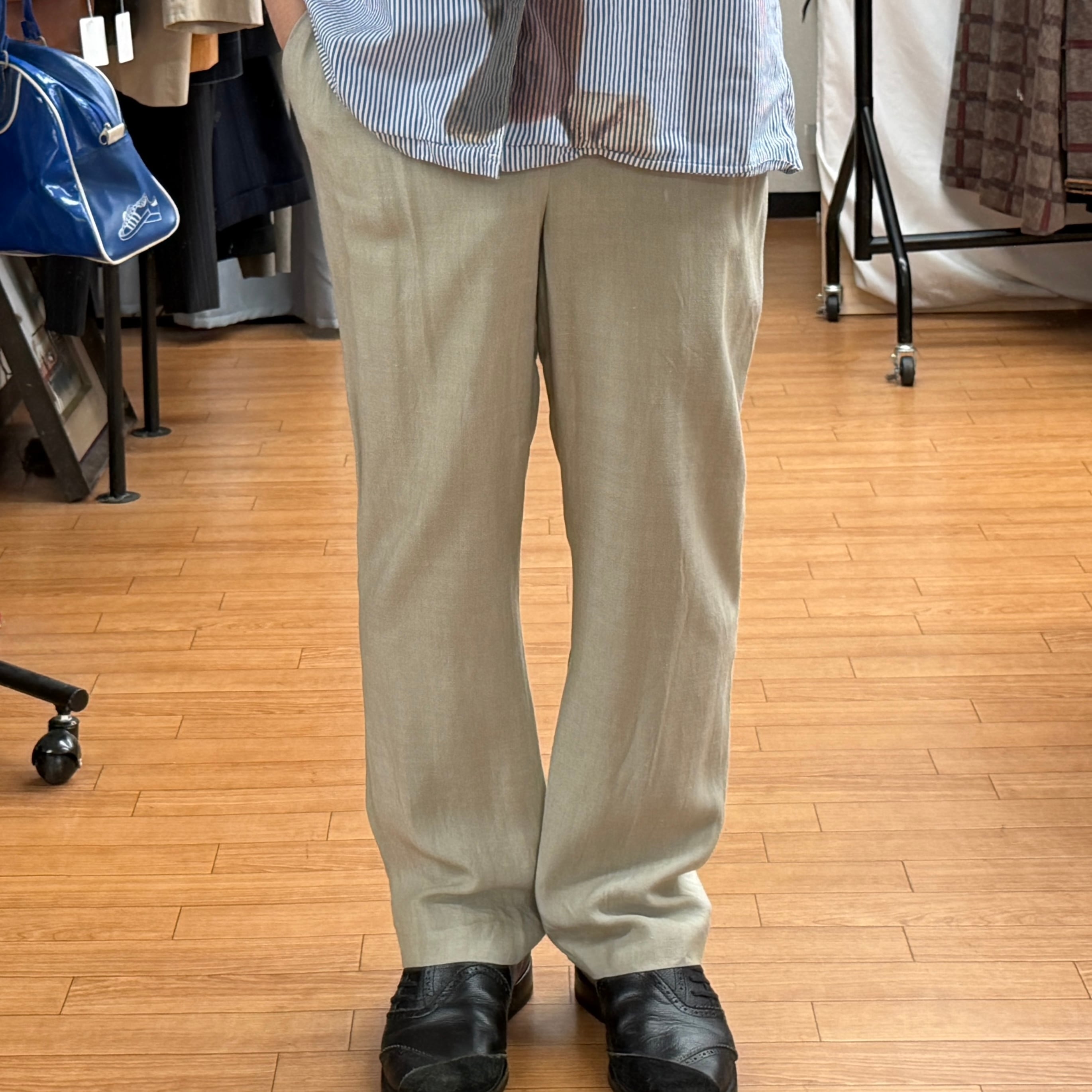 パンツ 40s vintage linen slacks VINTAGE LINEN PANTS】リネンパンツ SLACKS スラックス ⑤ | no pain