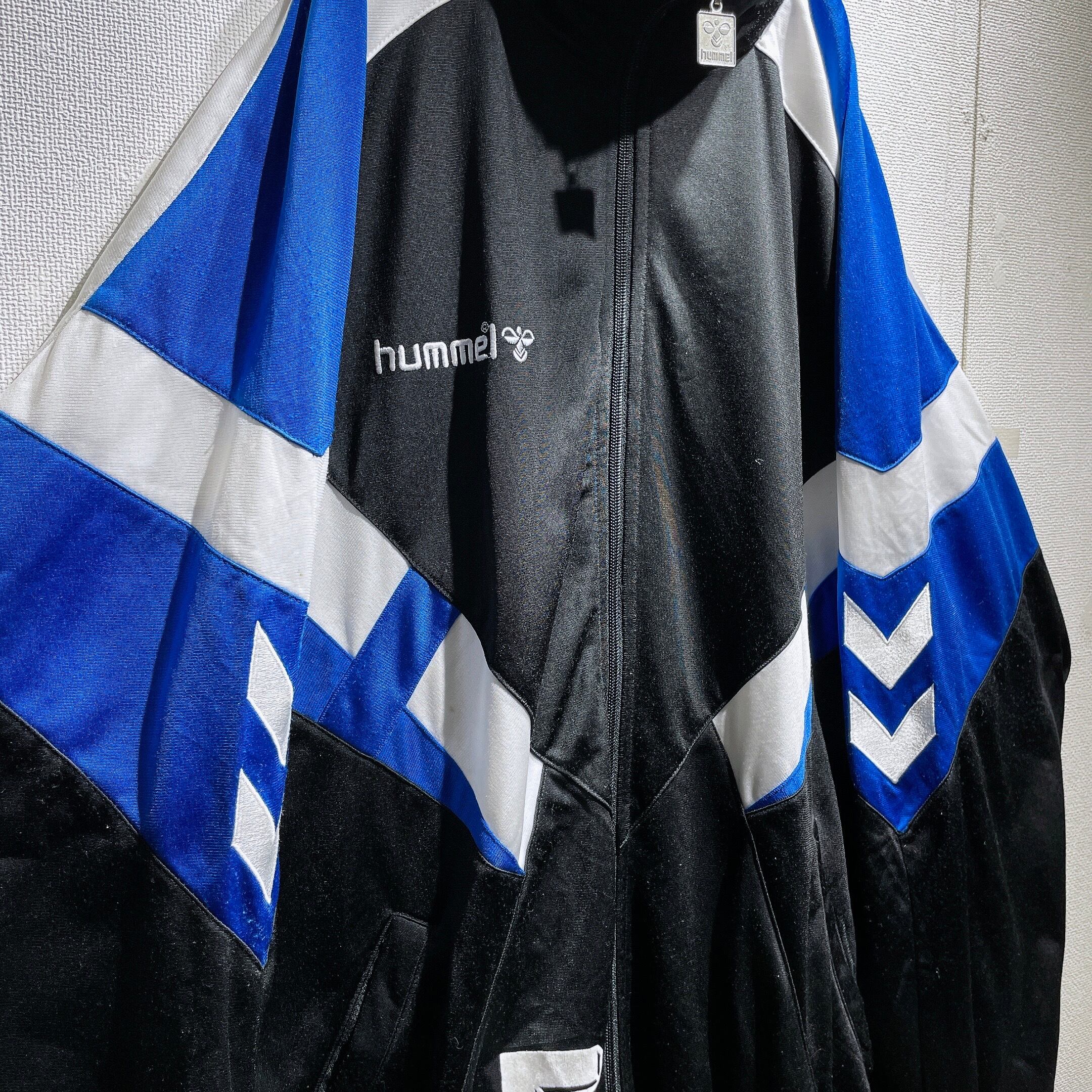 1990s ” hummel ” Cross panel combinations design vintage loose track jacket
