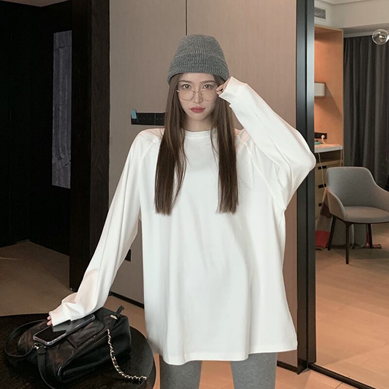 ホワイトシャツ スプリングルーズジャケット ベルベットTシャツ レディース 春物 試着室55444410289