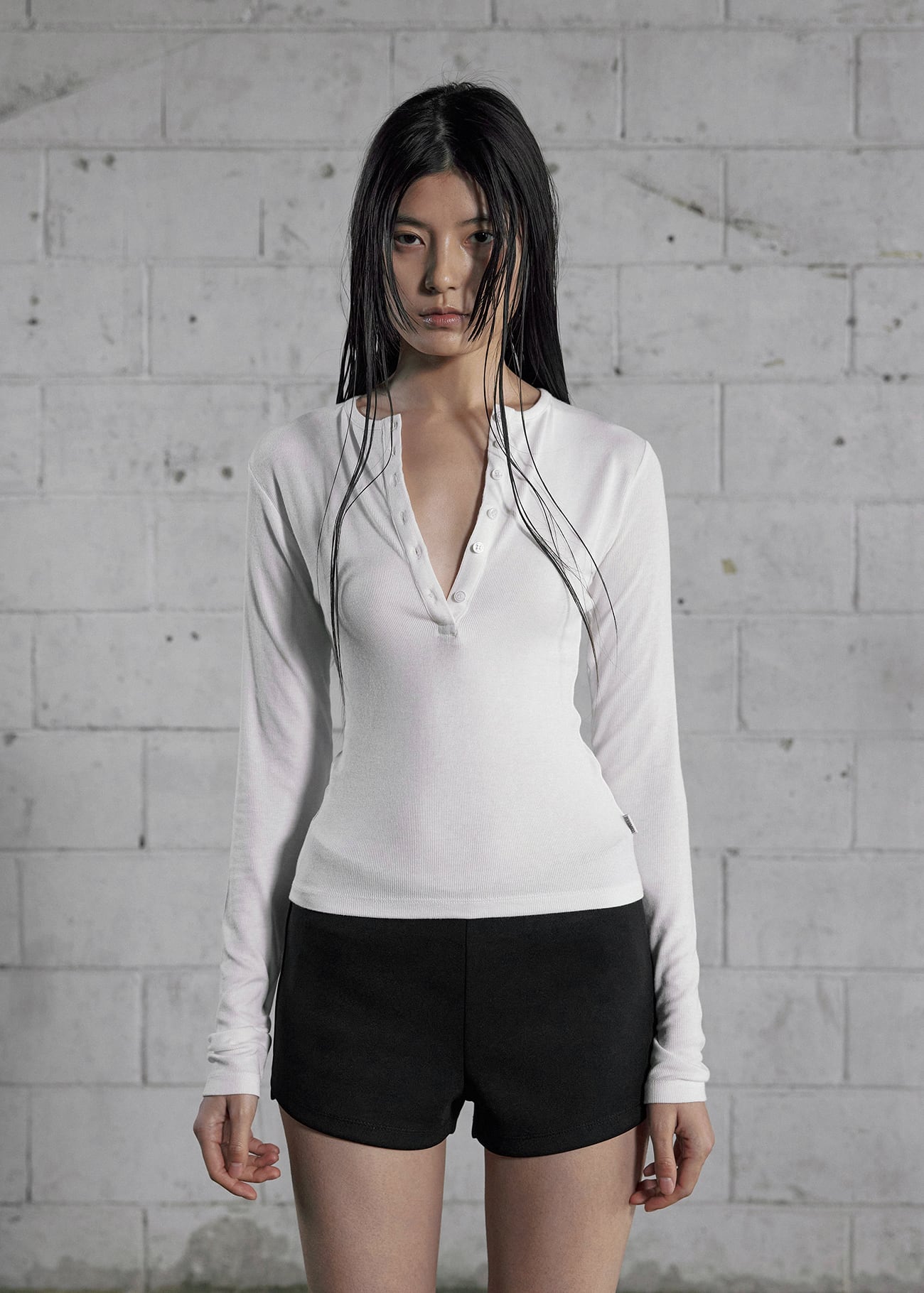 bohemianseoul BOHEMSO トップス ホワイト BOHEMIAN SEOUL] ROUND BUTTON SLEEVE, IVORY 正規品 韓国ブランド