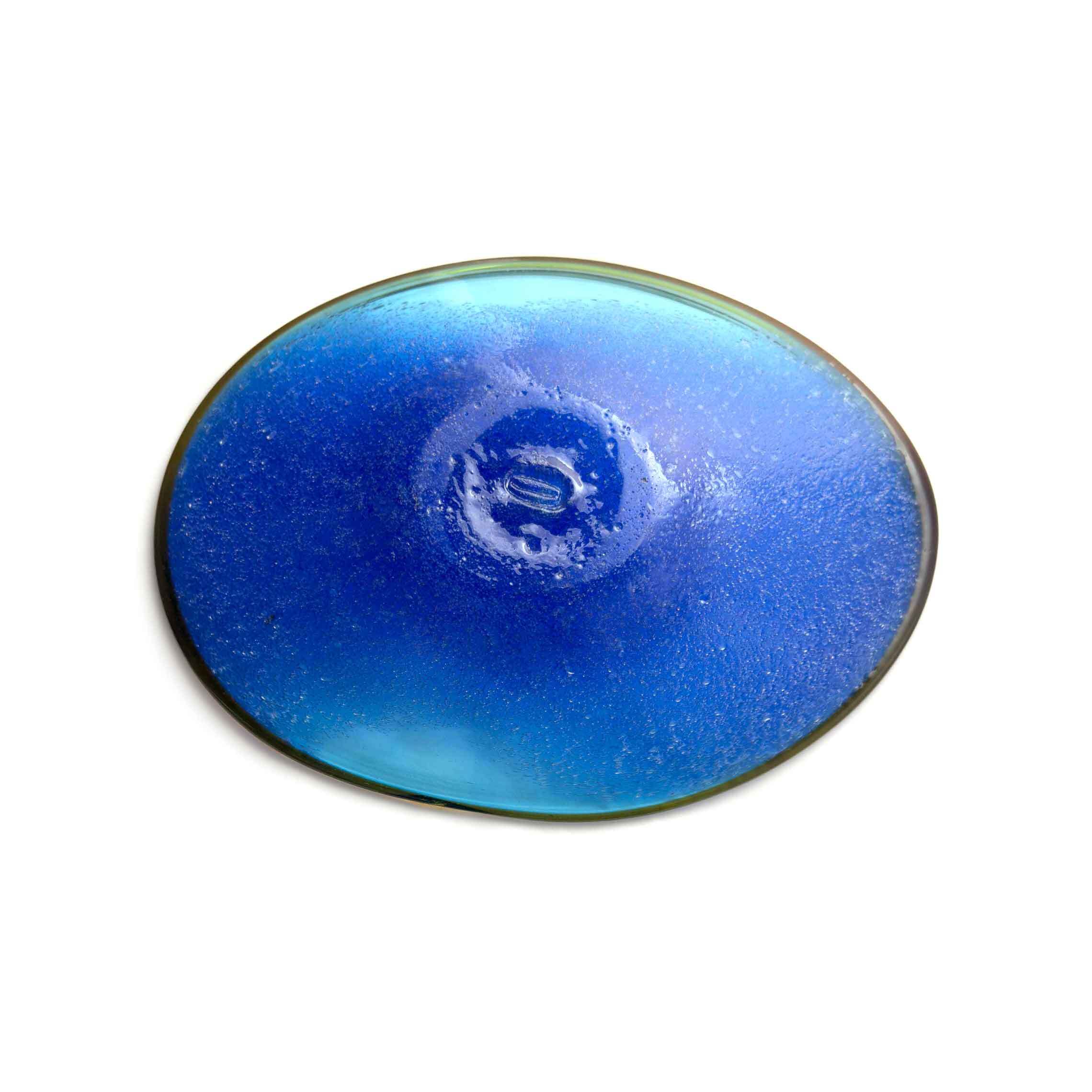 宙吹きガラス工房虹】口巻群青楕円皿 [琉球ガラス] | 【琉球ガラス】と