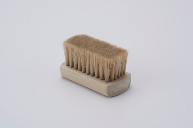 靴ブラシ　磨き用　白馬毛　／　　Shoe Brush　S　for Polishing　 white horse hair