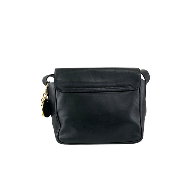 Christian Dior クリスチャン ディオール ショルダーバッグ ブラック ロゴ チャーム レザー vintage ヴィンテージ オールド ssswaj