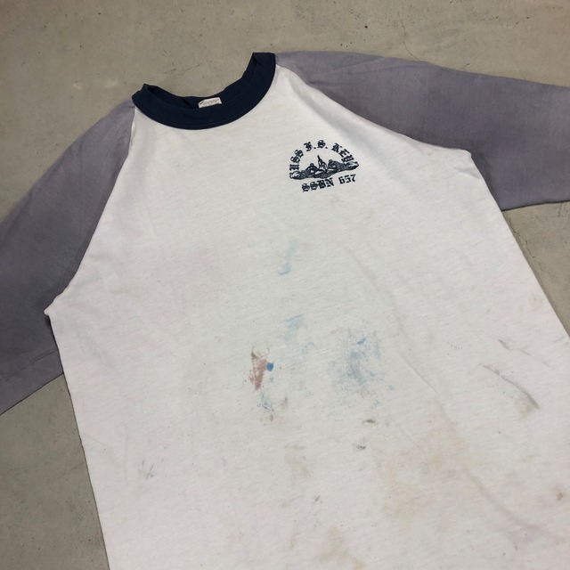 1970s RUSSELL "USS F.S. KEY" RAGLAN T-SHIRT