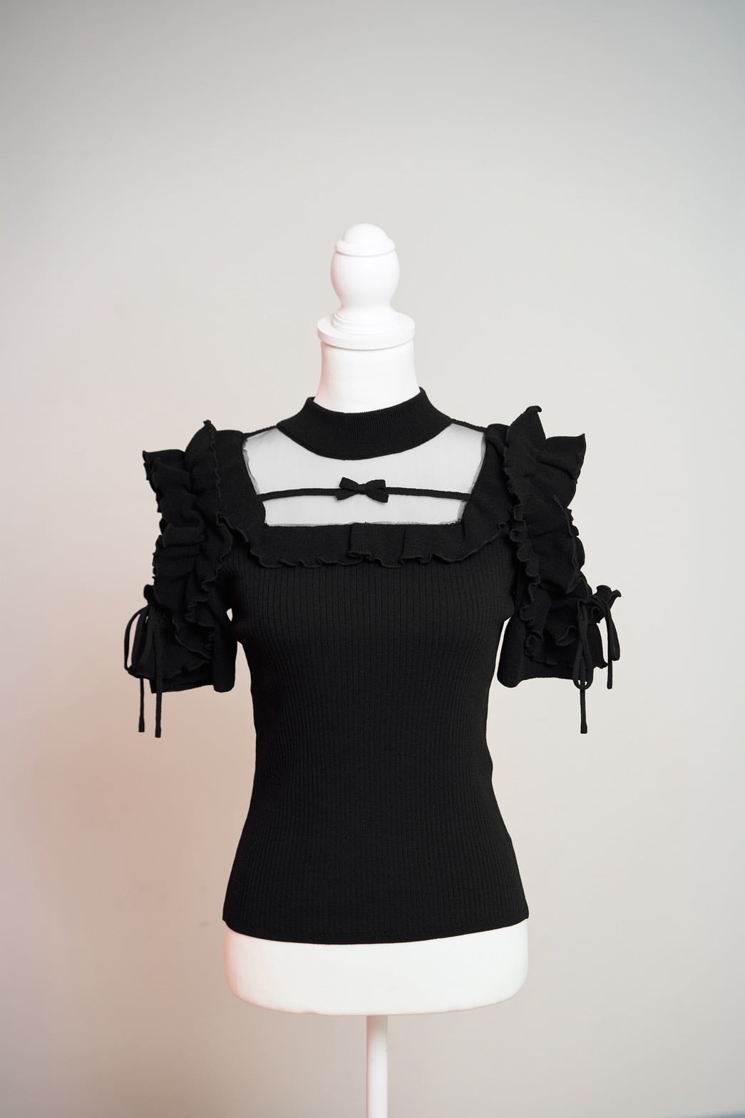 きらきらフリルサマーニット