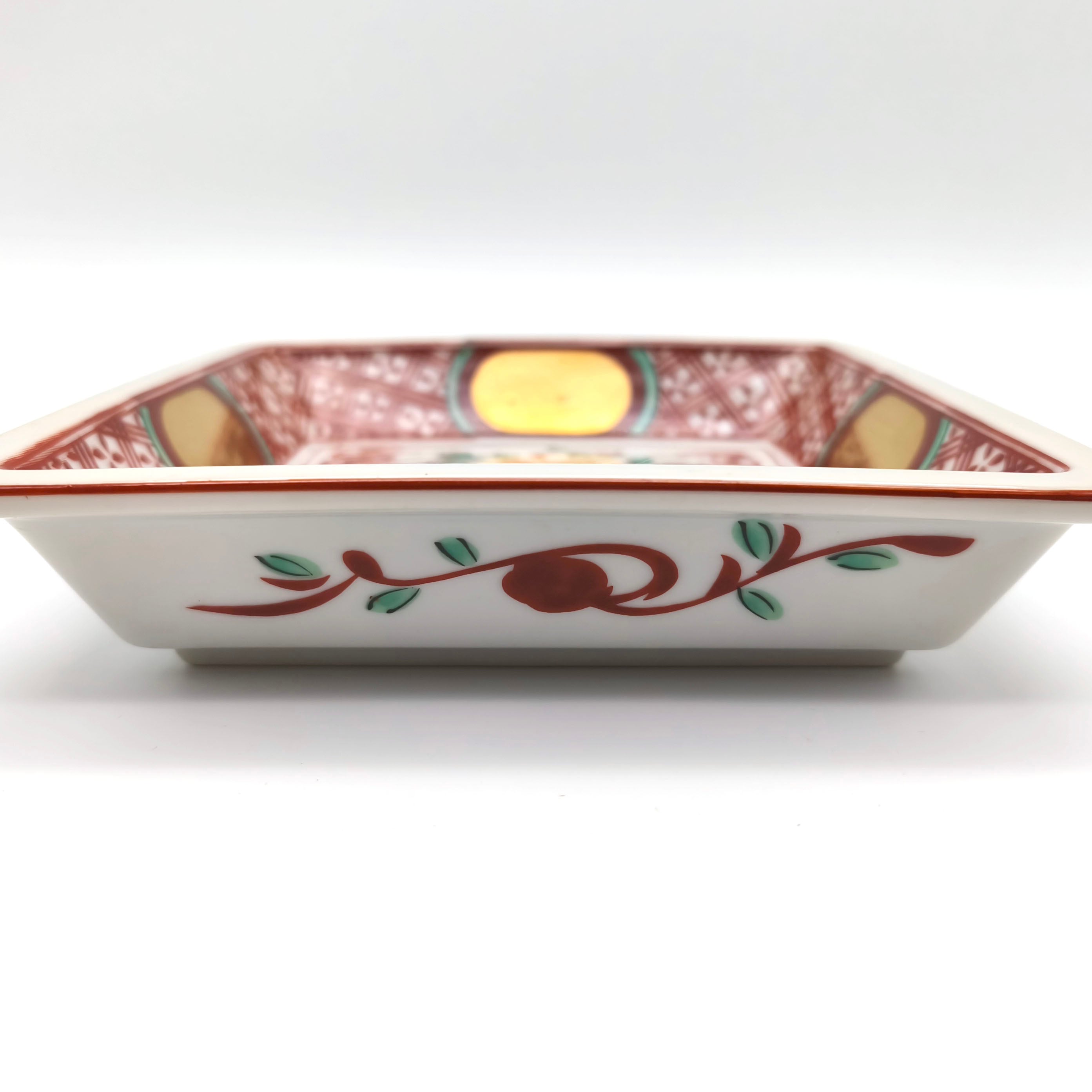 たち吉・九谷焼・角小鉢・5客揃・赤絵・和食器・No.250625-28・梱包