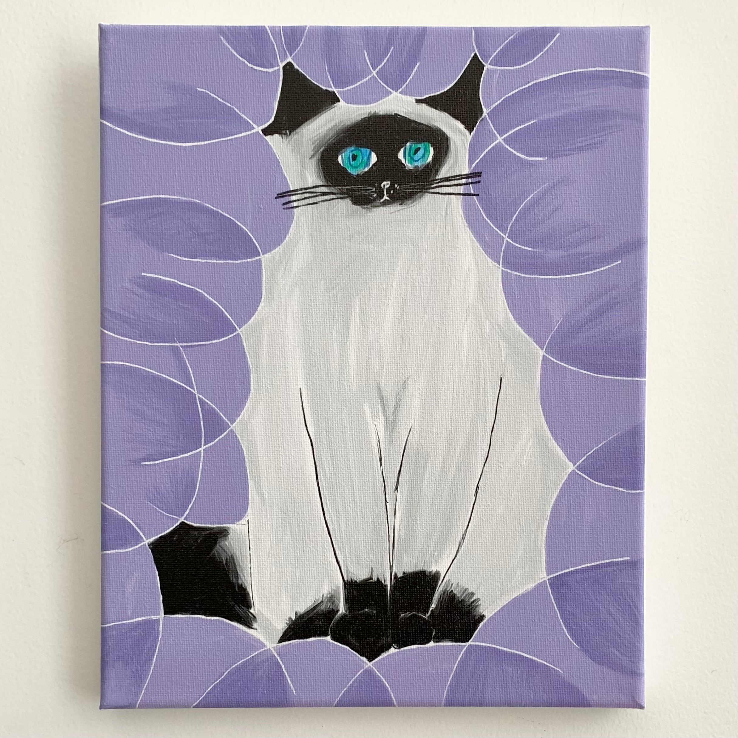 輝く猫　絵画　イラスト　ドローイング CAT 絵画 イラスト ドローイング 保護猫ドローイング作品「Cat drawing