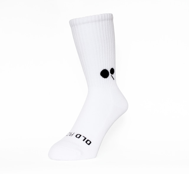 “LOGO” RIB SOCKS WHITE × BLACK