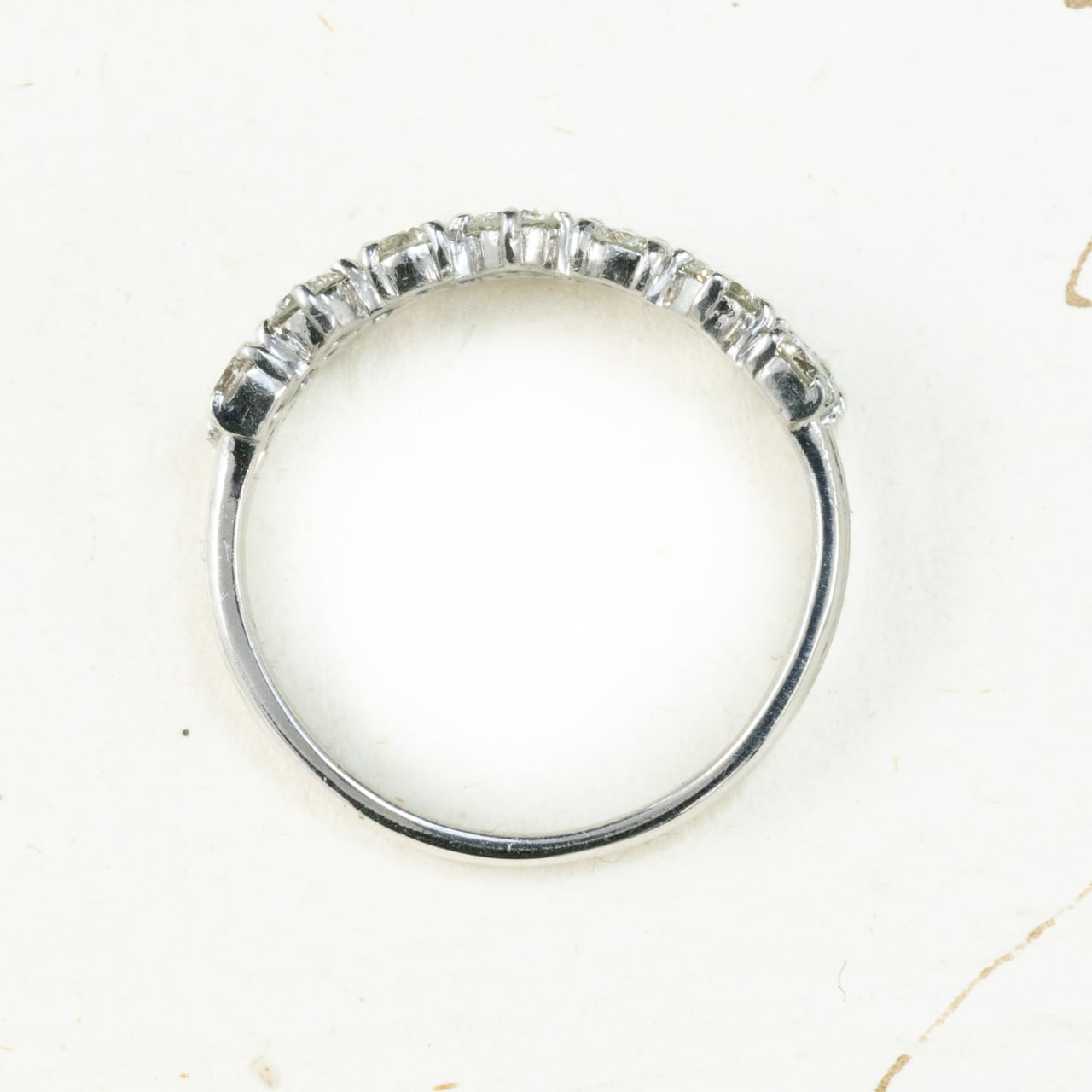 Pt900 ダイヤモンドリング 計1.00ct｜2列に並ぶクラスターデザイン