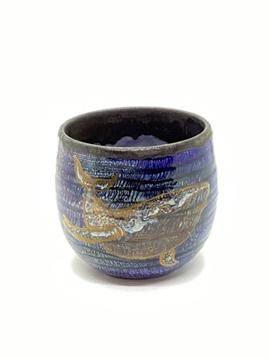 西美紀　｜【宇宙鯨】金彩　ロックカップ　- 一点物-