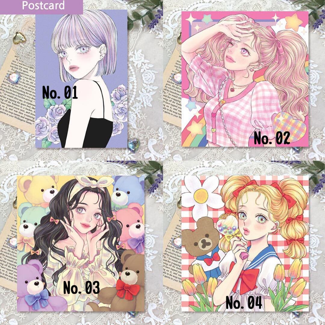eundi_ed】 ポストカード バラ売り 韓国ステッカー 韓国シール | M