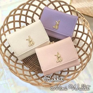 ラビットミニウォレット ミニ財布 がま口 うさぎ テディラビット 三つ折り財布 小さめ レディース アニマル 通勤 通学 高校生 学生 入学祝 ギフト プレゼント かわいい おしゃれ 母の日