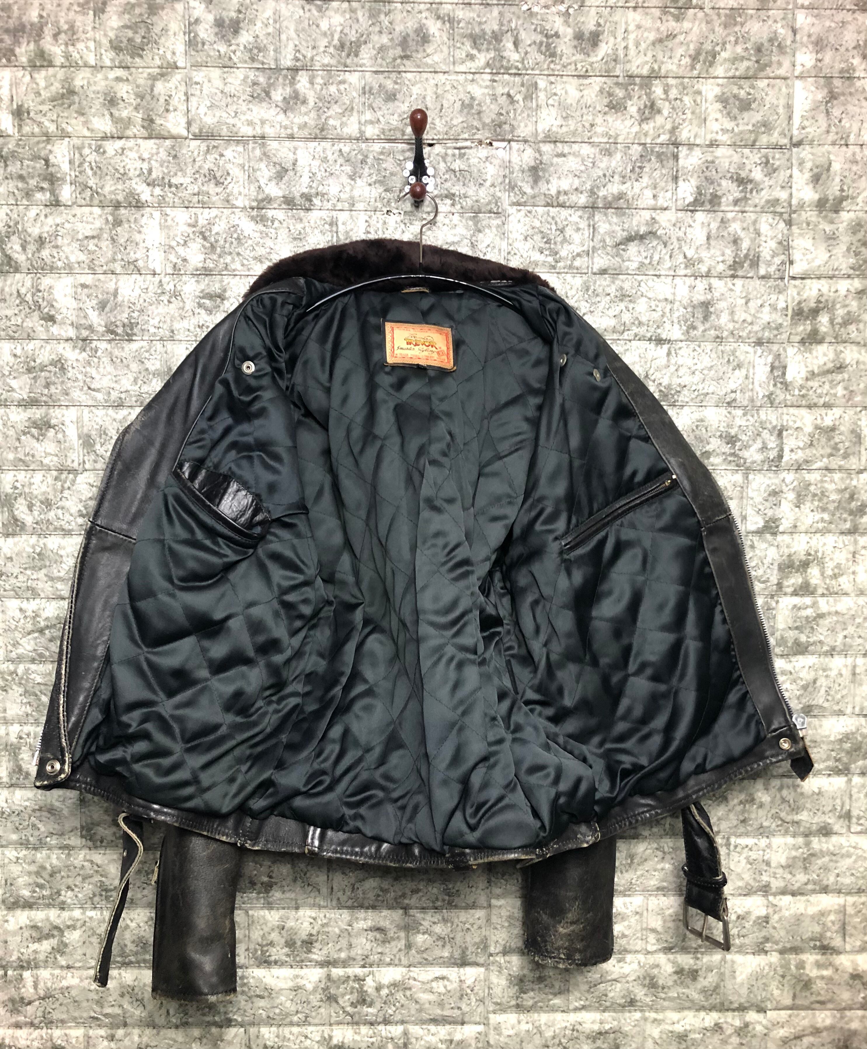 希少】70s Lee TREVOR レザージャケット ライダース 革ジャン 希少