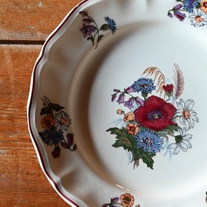 SARREGUEMINES  Plate / サルグミンヌ プレート〈 フランス食器・皿・花リム・フランスアンティーク・アンティークプレート・ブロカント・ヴィンテージ 〉113920