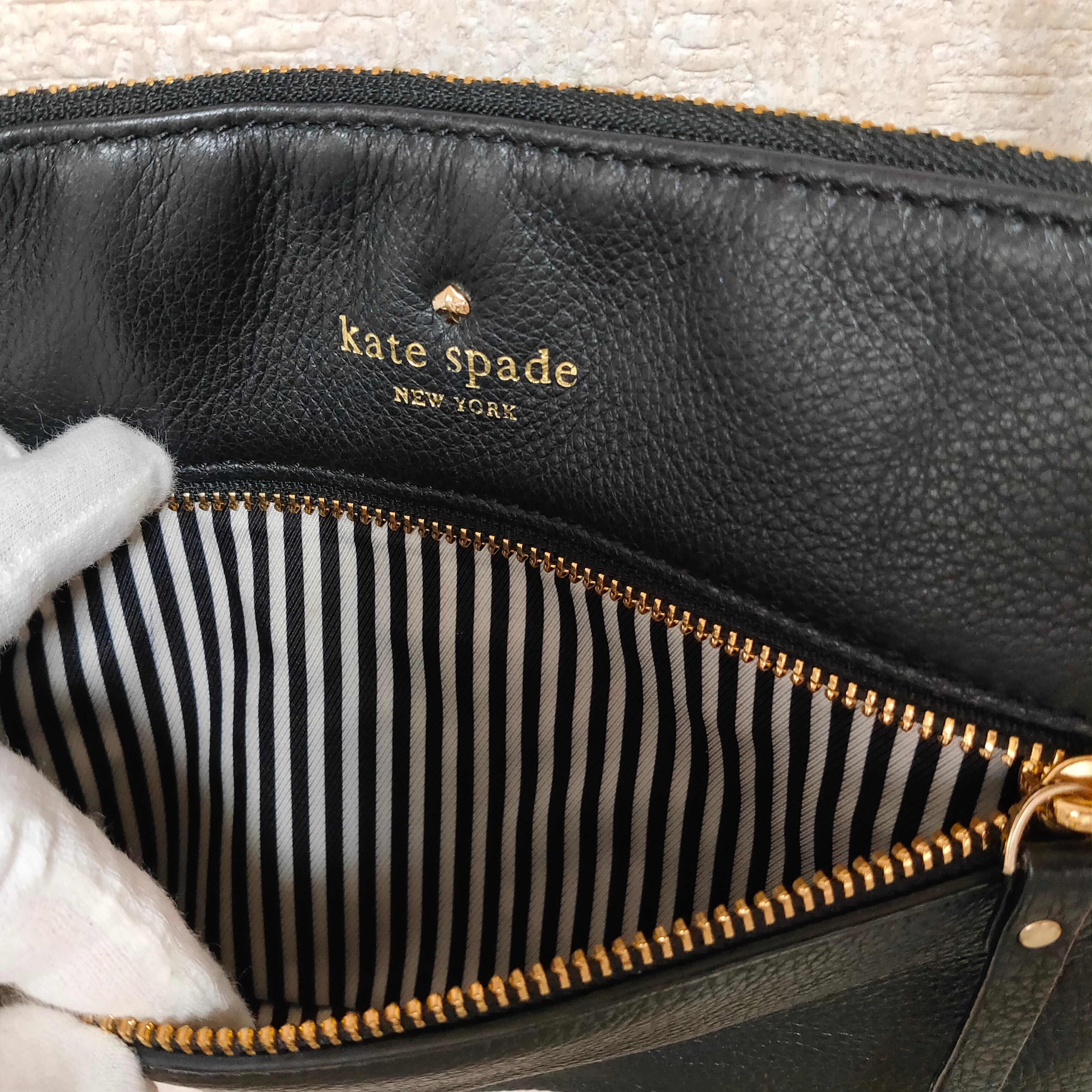 kate spade レザーショルダーバッグ