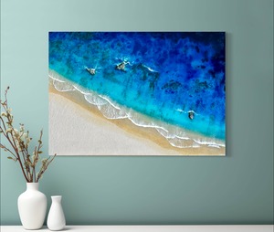 オーシャンレジンアートA2パネル　594×420『リーフビーチ』