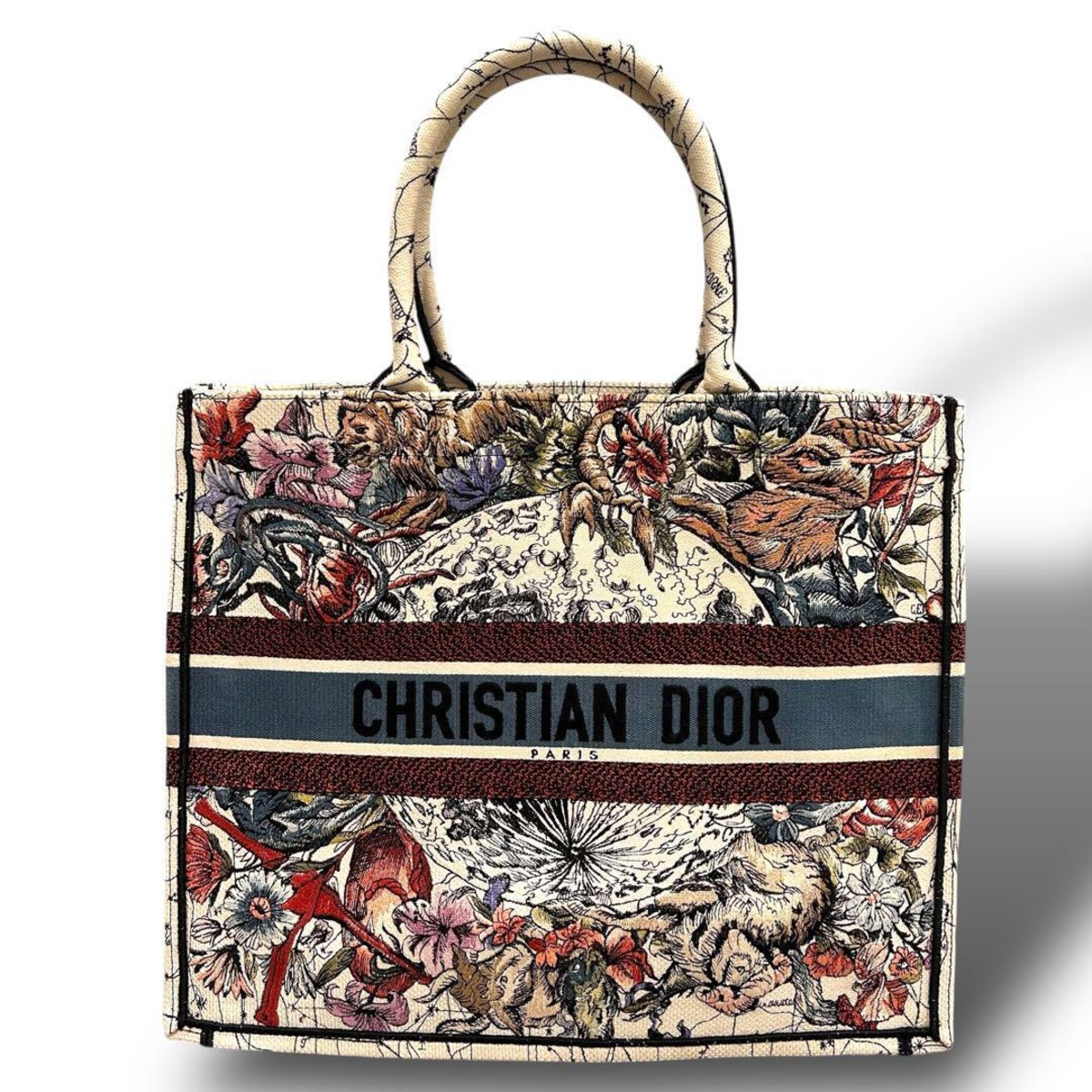 レア極美品CHRISTIAN DIOR ブックトートラージタイダイ柄