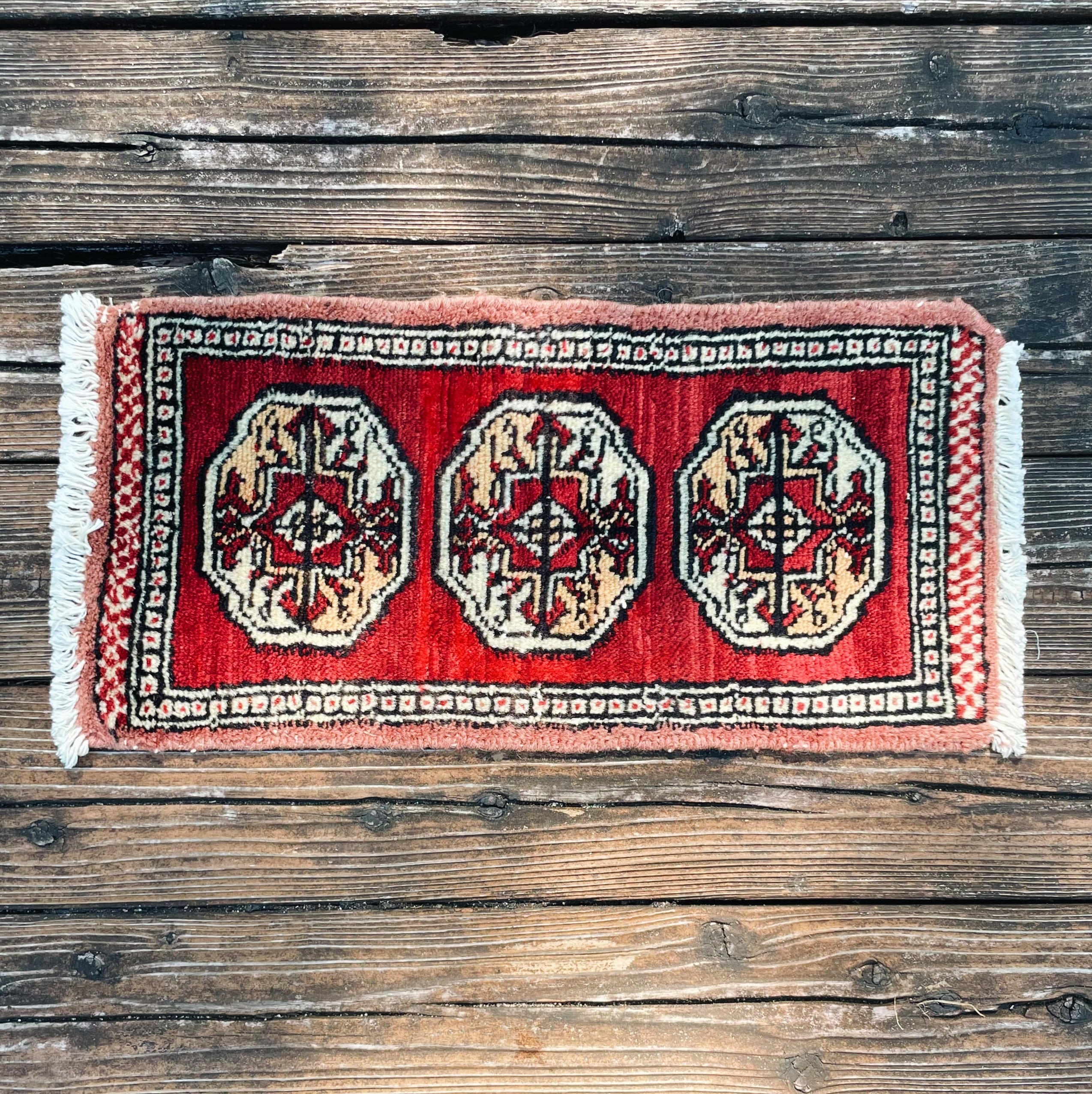 vintage rug トライバルラグ ミニマット 手織り 【公式通販】