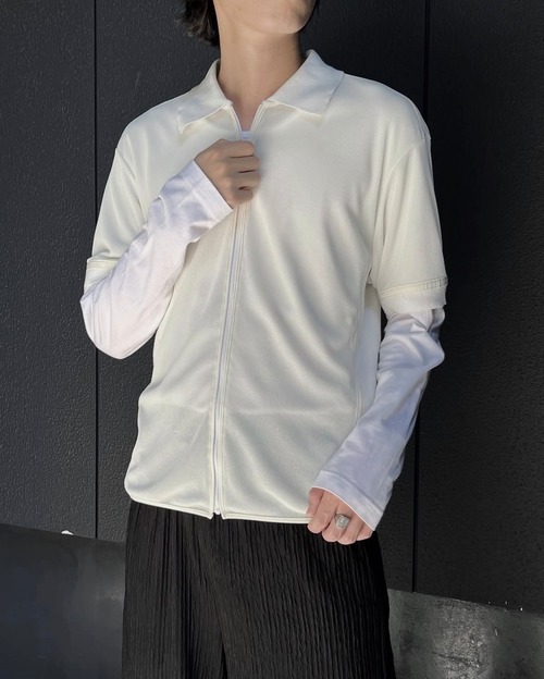 1998SS ISSEY MIYAKE MEN S/S Mesh Zip-up Shirt