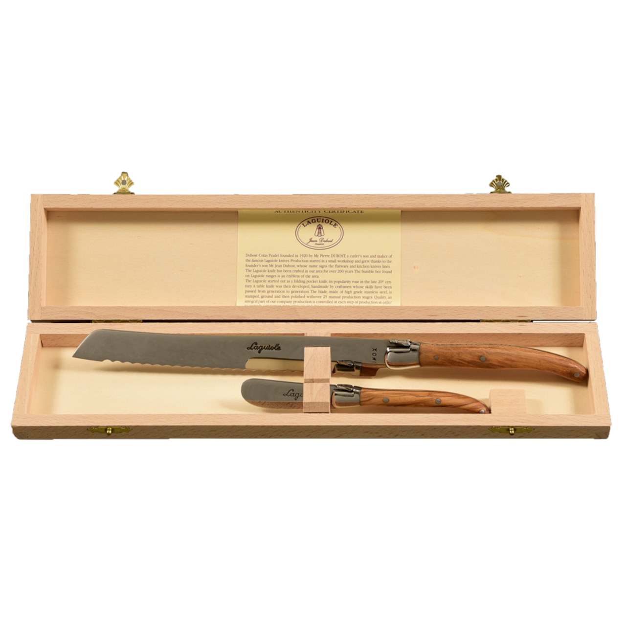 ジャンデュボ ライヨール オリーブウッド ブレッド&バターナイフセット(ネット限定)