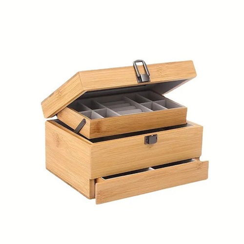 ジュエリーボックス アクセサリーボックス 大容量 大きめ アクセサリー入れ アクセサリー 収納ケース 収納ボックス 可愛い おしゃれ ３段 ミラー付き