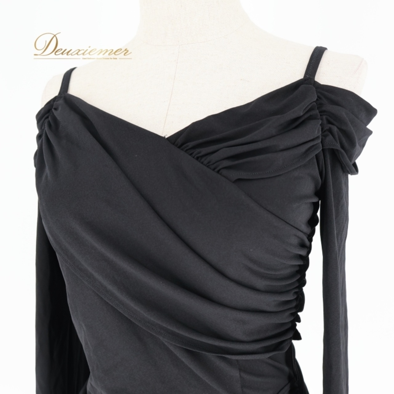 社交ダンス 衣装 トップス ブラウス ブラック系 チャコットロイヤルダンス Chacott ROYAL DANCE 黒 無地 シンプル 練習 レッスン 日本製 オフショルダー 伸縮 ストレッチ 上品 パーティー イベント オールブラック かわいい セクシー