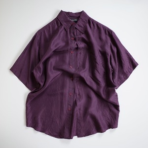 S/S big silk shirt "purple"