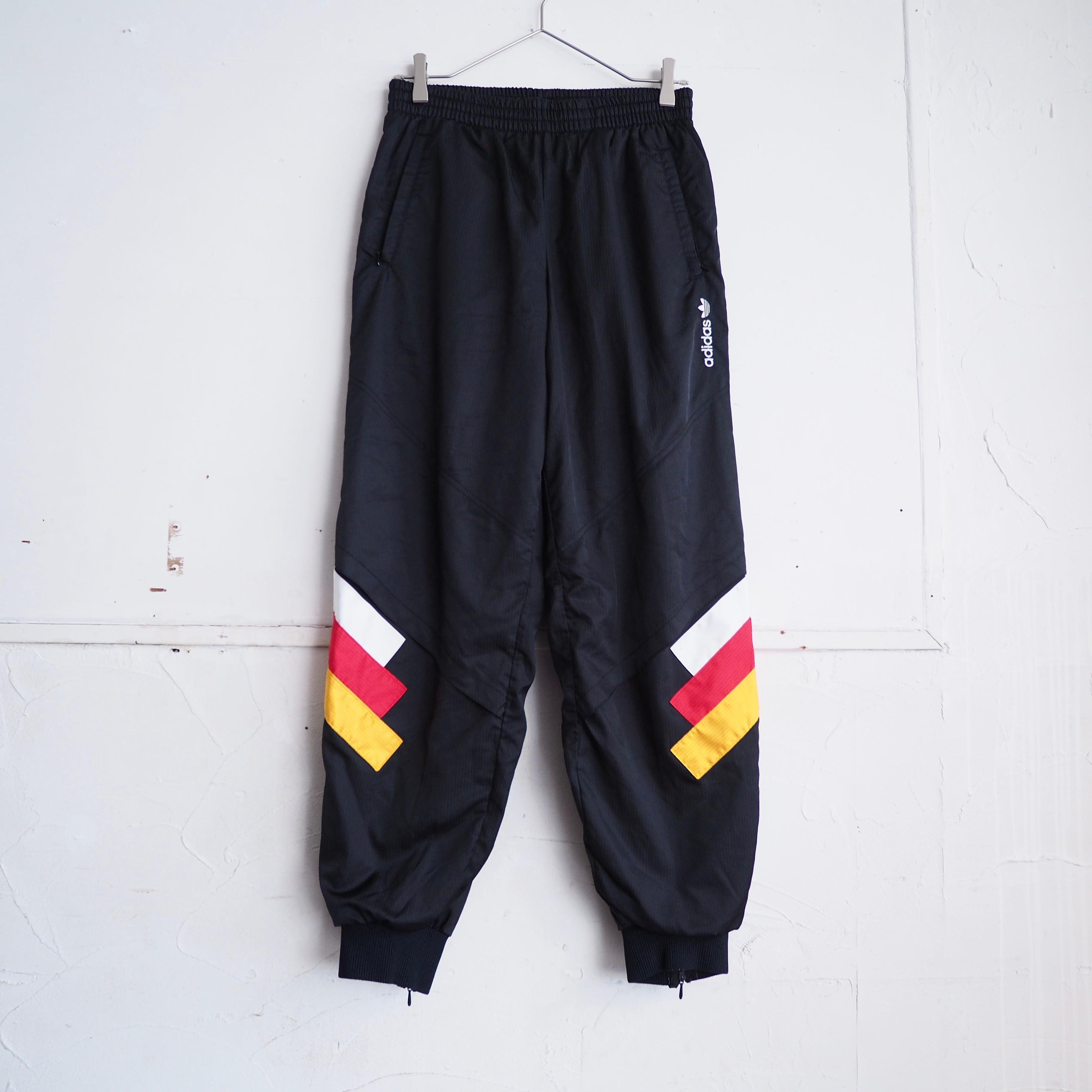 1980s ” DESCENT adidas ” Tricolor Flag Switching panel Track pants